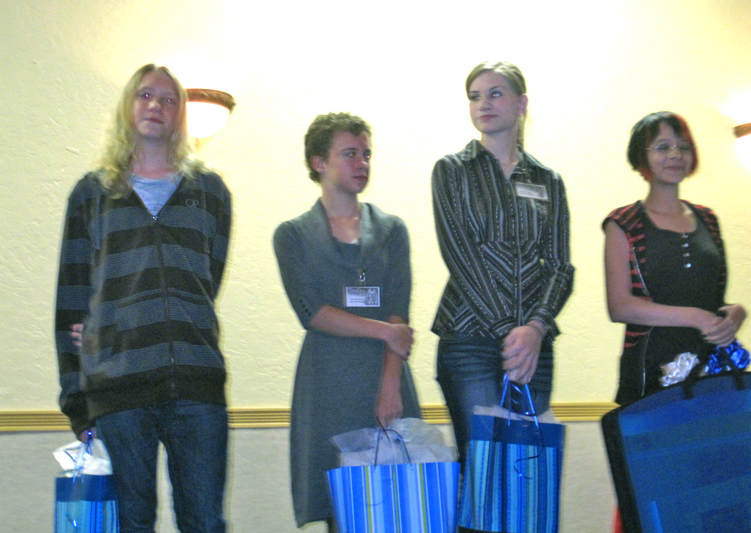Close-up of the Teen Writing Contest winners